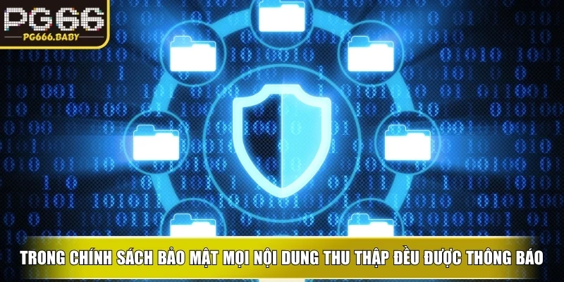 Trong chính sách bảo mật PG66 mọi nội dung thu thập đều được thông báo